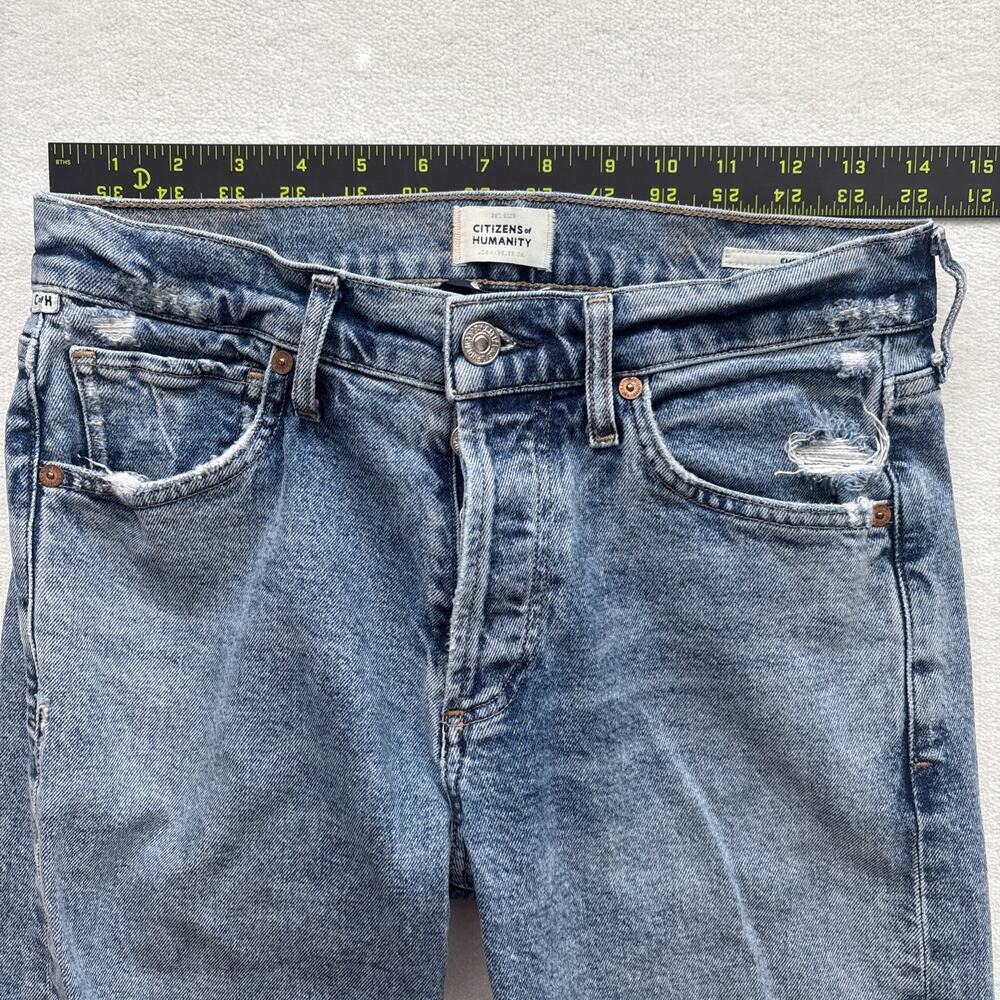 Citizens of Humanity C of H Women 24 Jeans Emerson Distressed Button Fly Relaxed - Picture 10 of 16